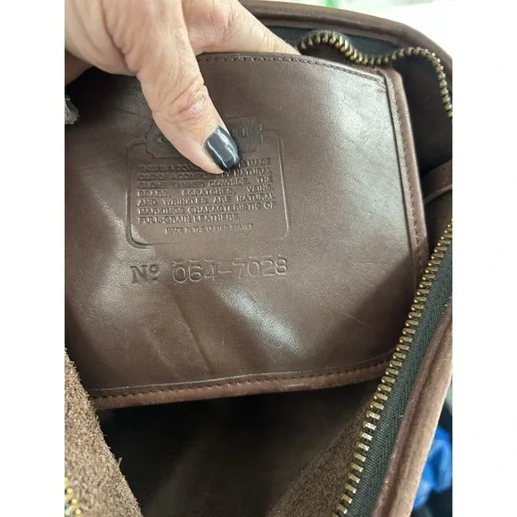 Vintage Coach Duffle Sac Bucket 9028 Brown Leather Shoulder Bag Purse USA Made - Picture 11 of 13